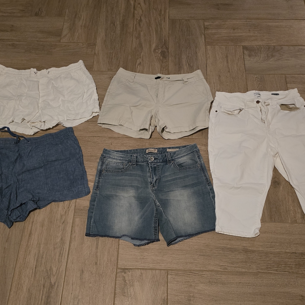 Casual Shorts Collection - White, Beige, Blue